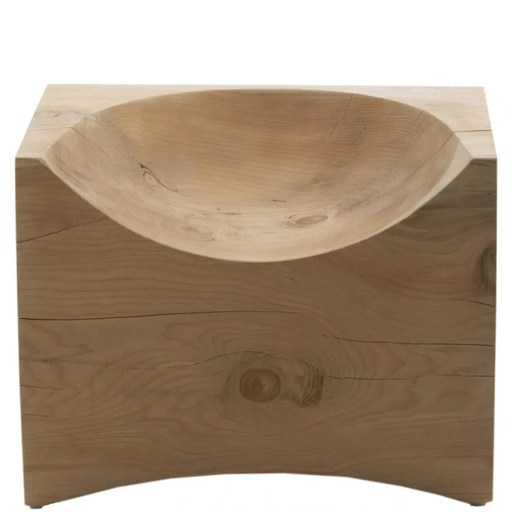 Rustic wood 1 seater sofa riva 1920 single in white background.