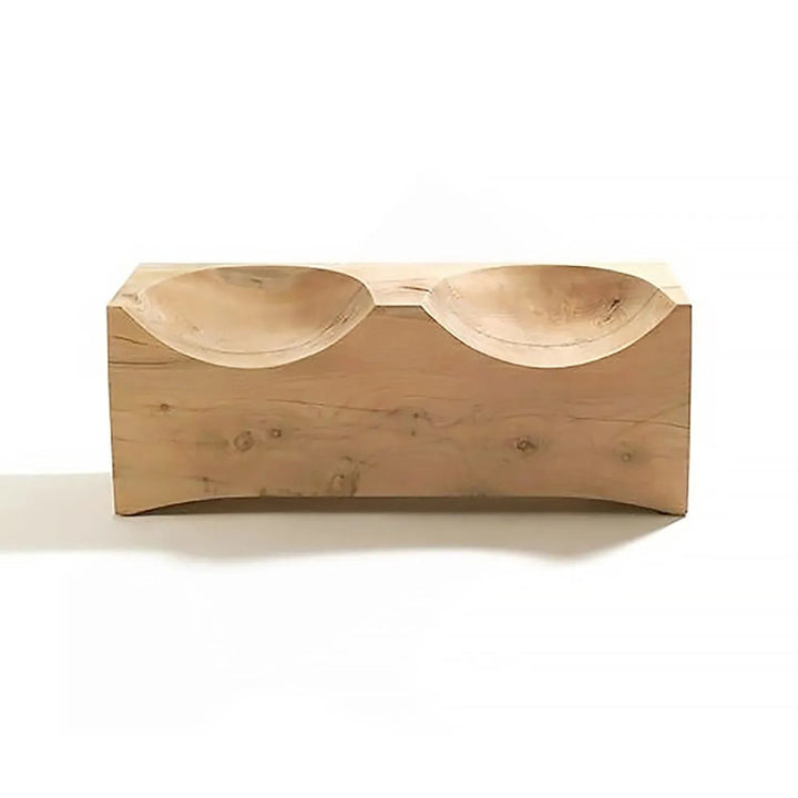 Rustic wood 2 seater sofa riva 1920 double material variants.