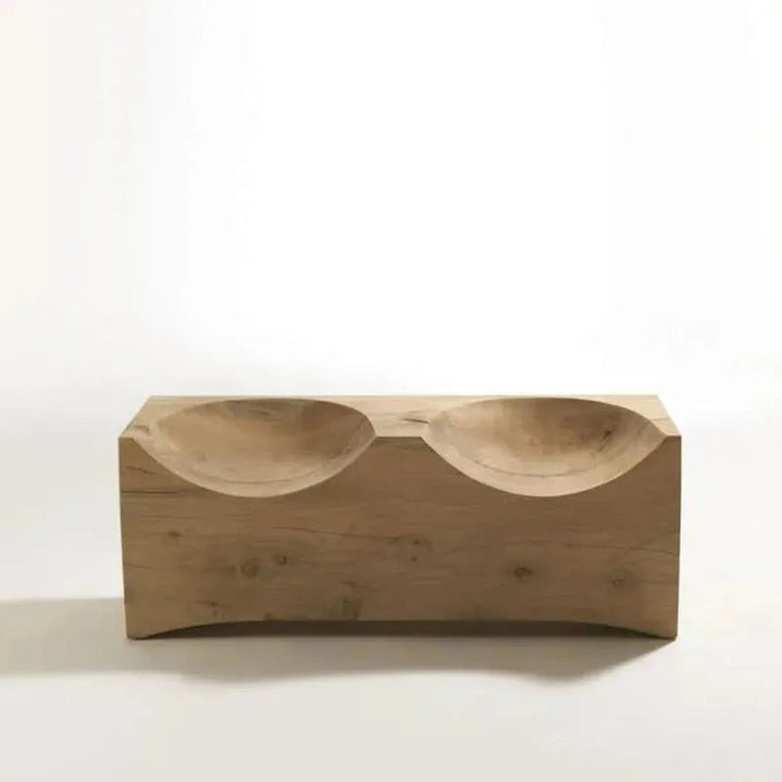 Rustic wood 2 seater sofa riva 1920 double in real life style.