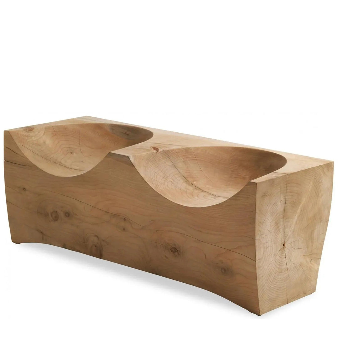 Rustic wood 2 seater sofa riva 1920 double primary product view.