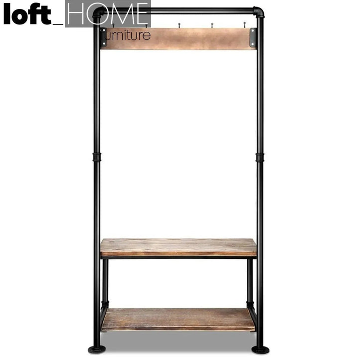 Industrial Wood Clothes Hanger FAUCET