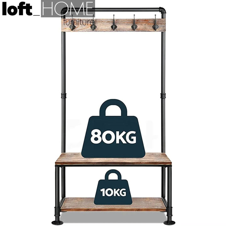 Industrial Wood Clothes Hanger FAUCET