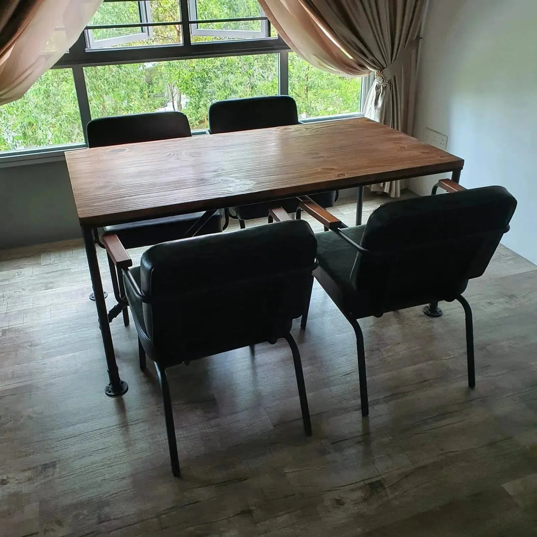 Industrial Wood Dining Table PIPE