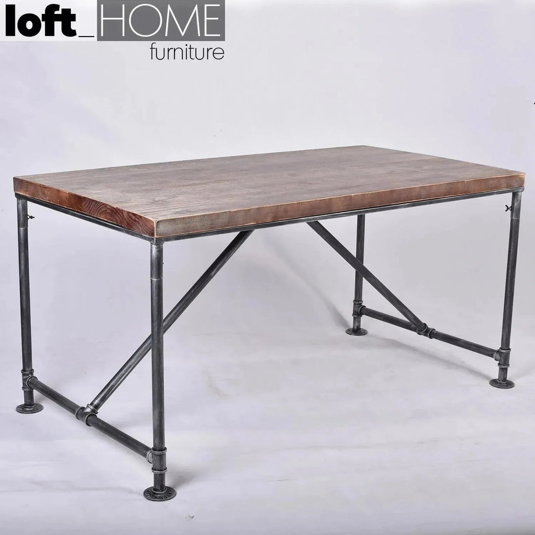 Industrial Wood Dining Table PIPE