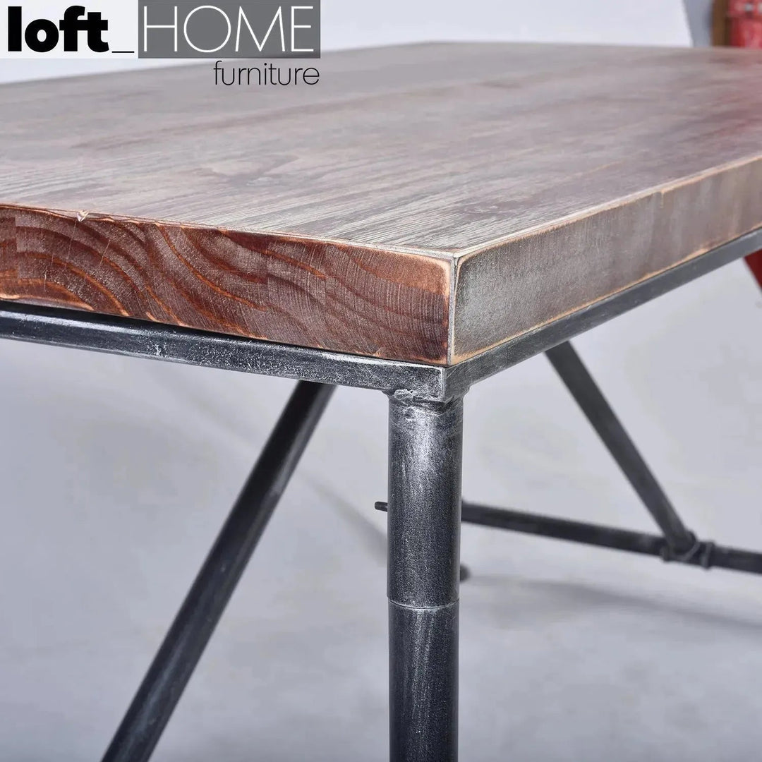 Industrial Wood Dining Table PIPE