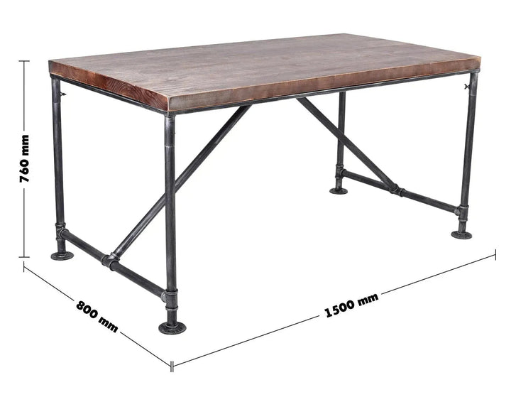 Industrial Wood Dining Table PIPE