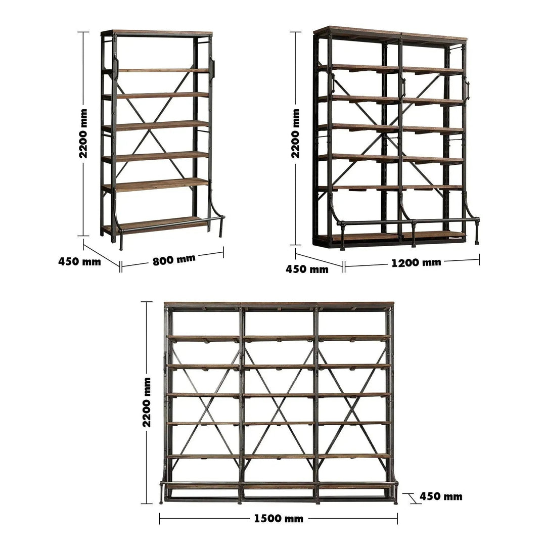 Industrial Wood Display Shelf CLIMBER
