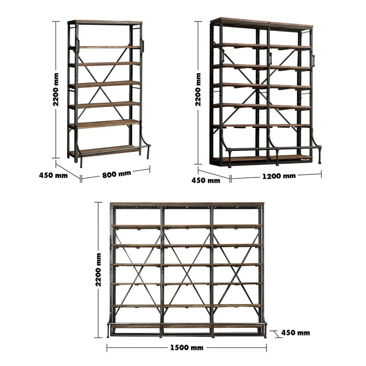 Industrial Wood Display Shelf CLIMBER
