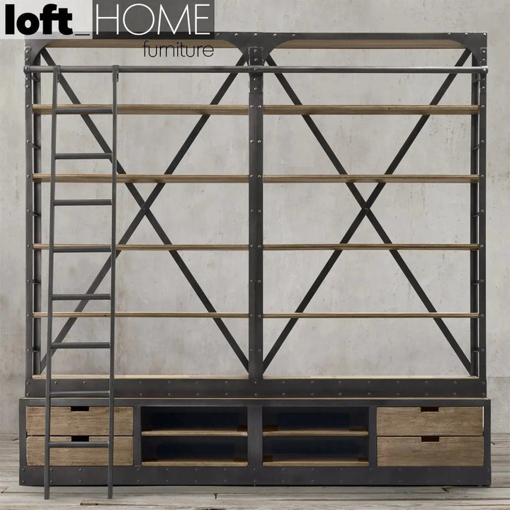 Industrial Wood Display Shelf LADDER