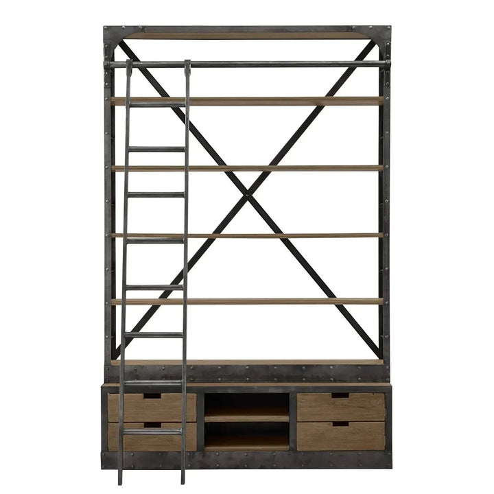Industrial Wood Display Shelf LADDER