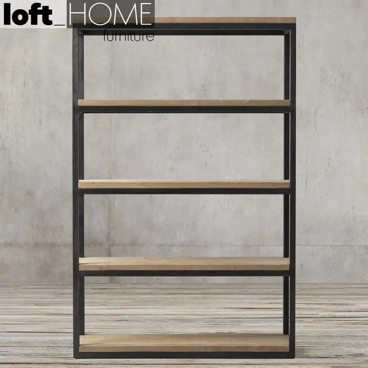 Industrial Wood Display Shelf MYSTEEL S