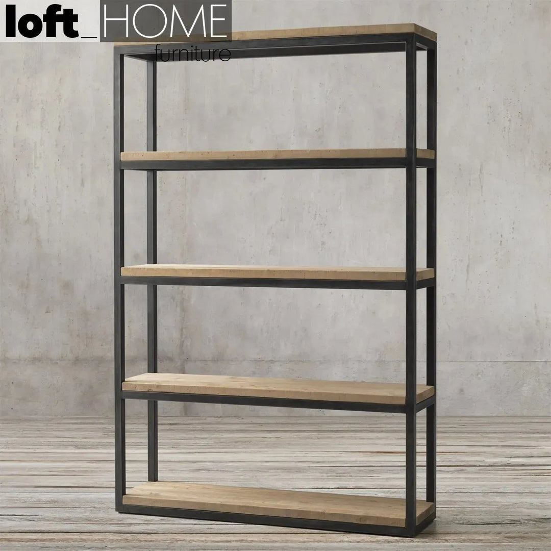 Industrial Wood Display Shelf MYSTEEL S