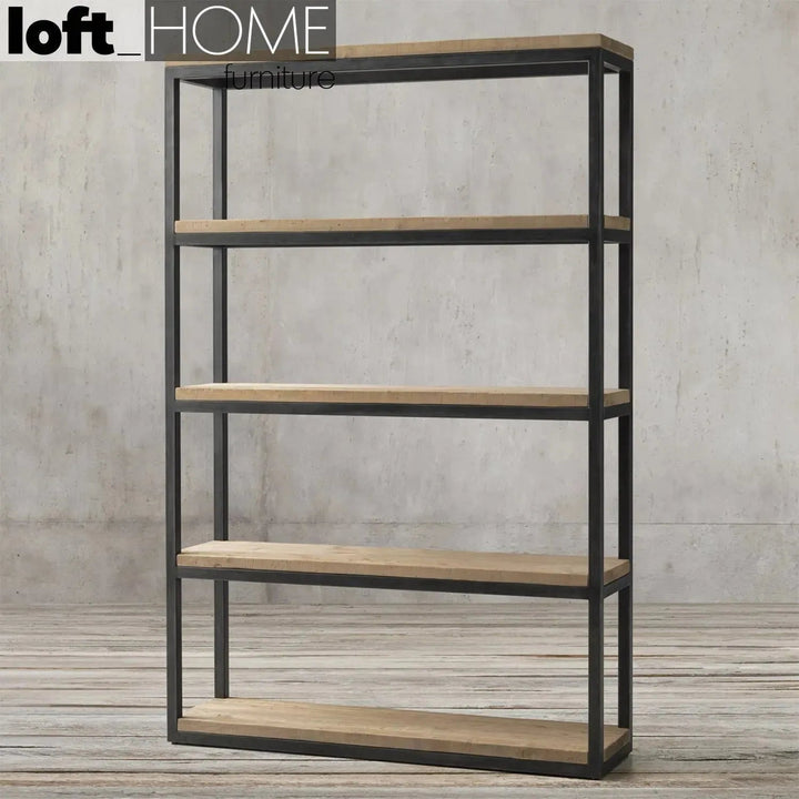 Industrial Wood Display Shelf MYSTEEL S