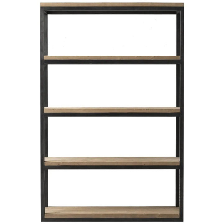 Industrial Wood Display Shelf MYSTEEL S