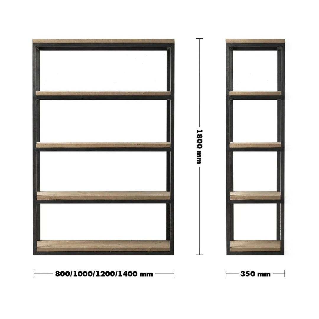 Industrial Wood Display Shelf MYSTEEL S