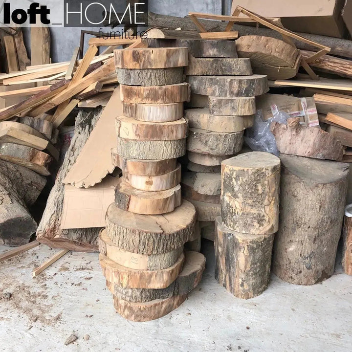 Rustic Wood Side Table TIMBER