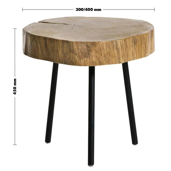 Rustic Wood Side Table TIMBER