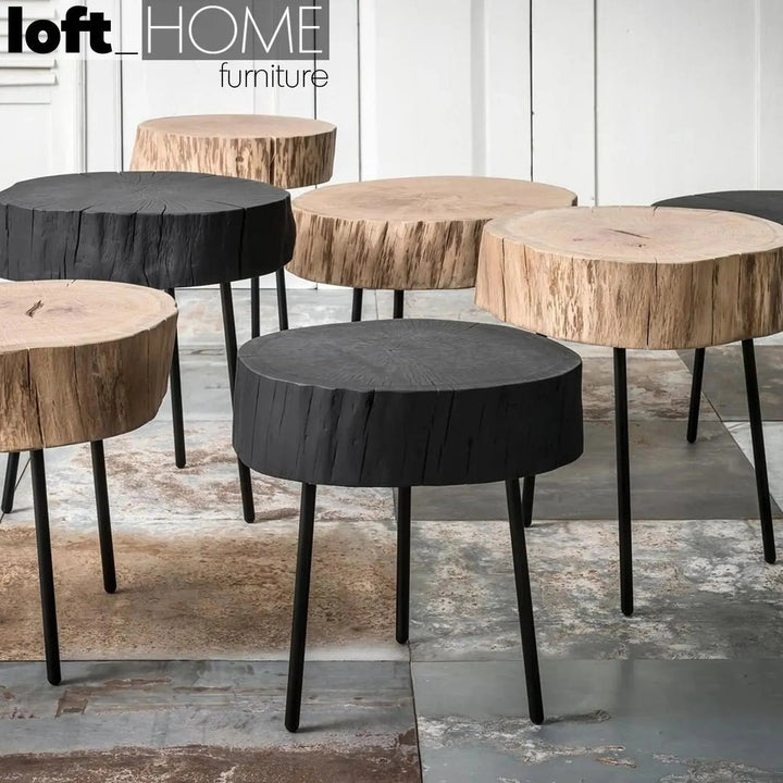 Rustic Wood Side Table TIMBER