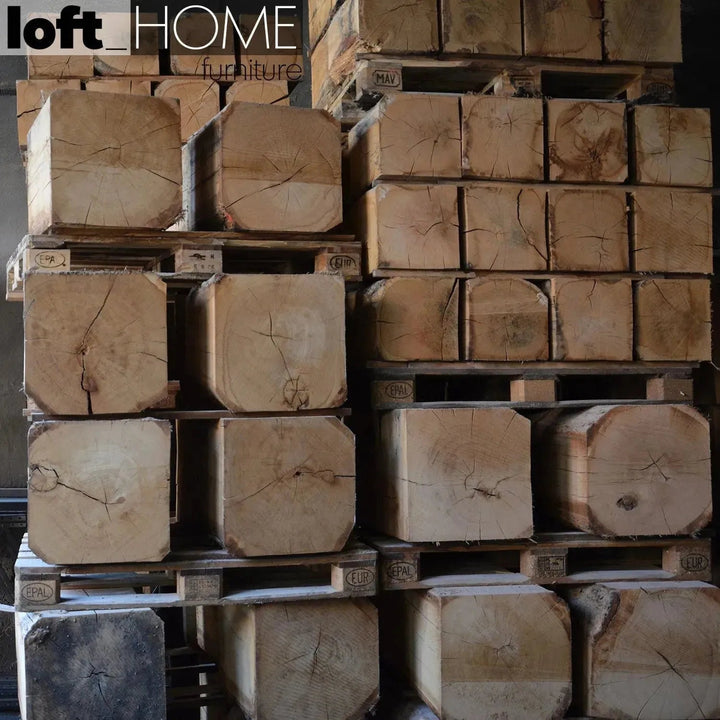 Rustic Wood Side Table TIMBER