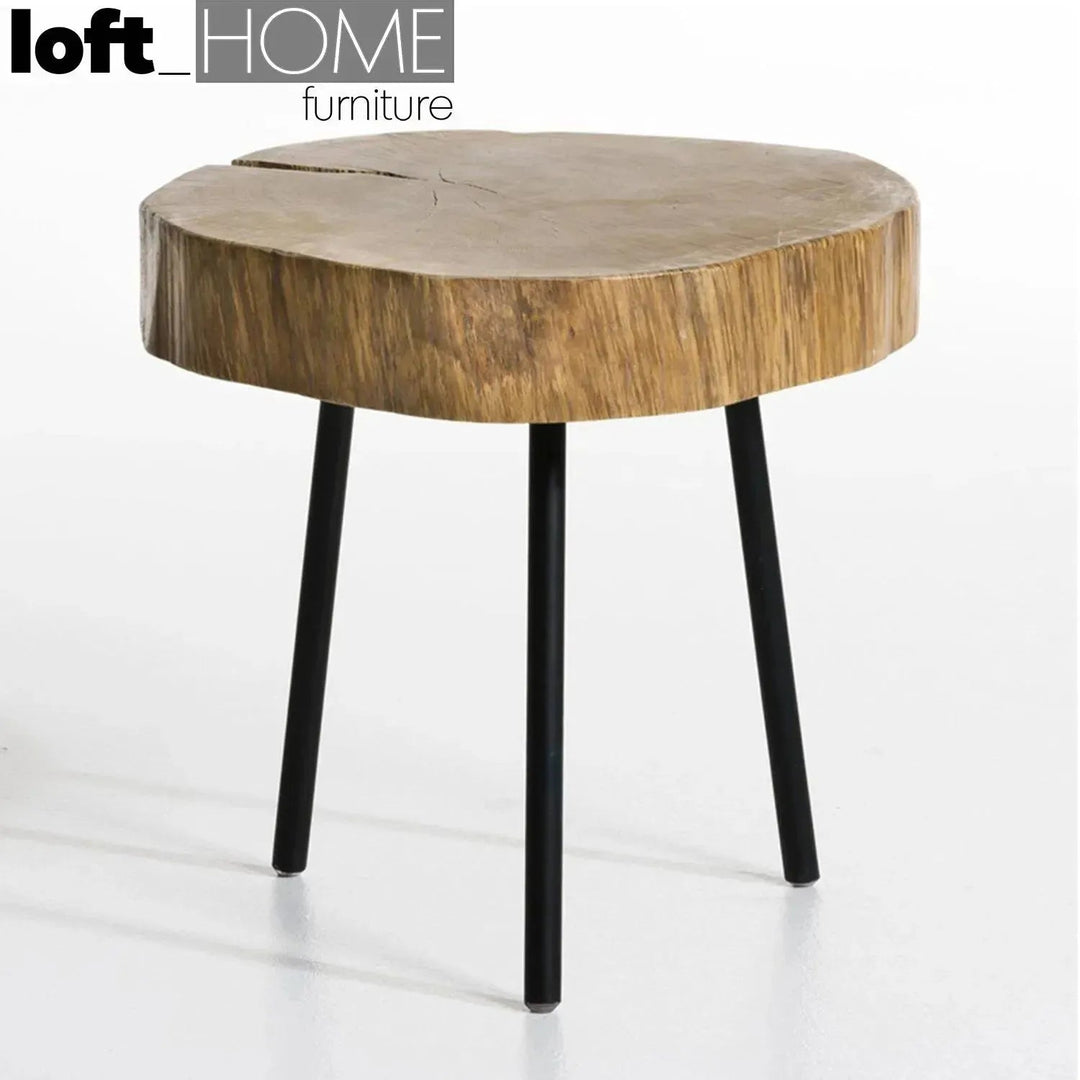 Rustic Wood Side Table TIMBER