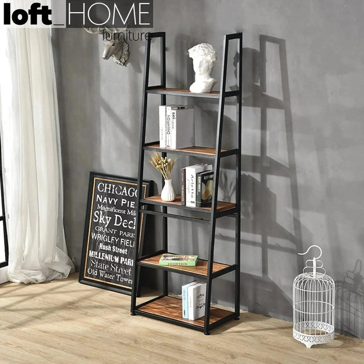 Industrial Wood Study Table With Shelf Set MYSTEEL