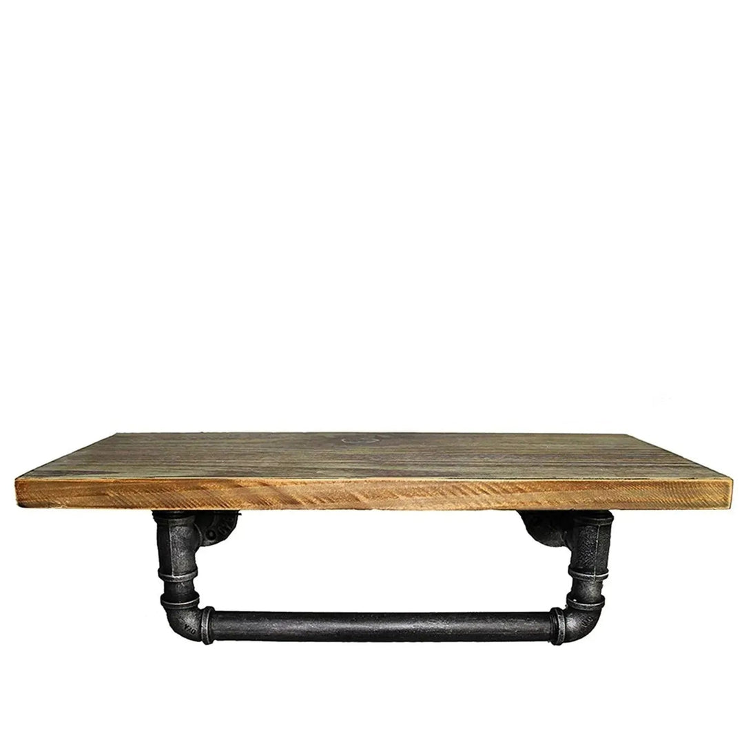 Industrial Wood Wall Shelf PIPE S