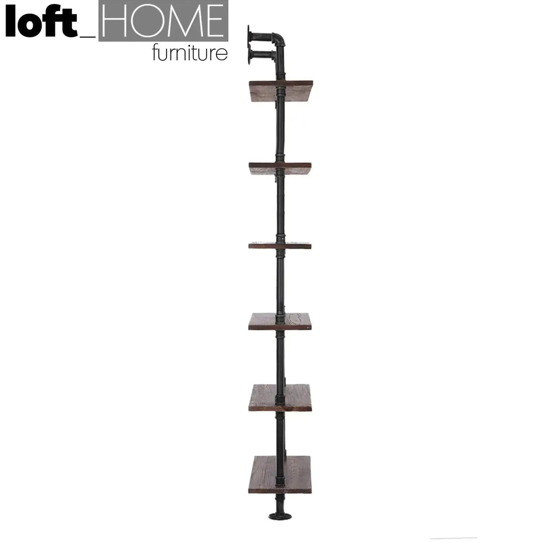 Industrial Wood Wall Shelf PIPE