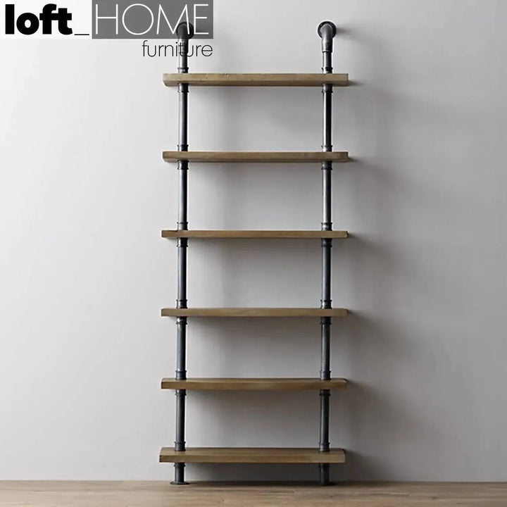 Industrial Wood Wall Shelf PIPE