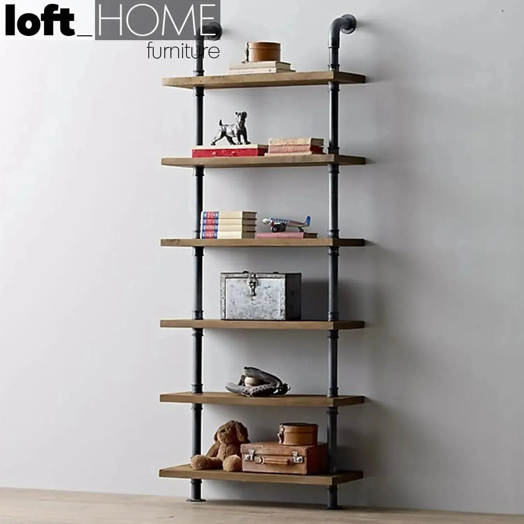 Industrial Wood Wall Shelf PIPE