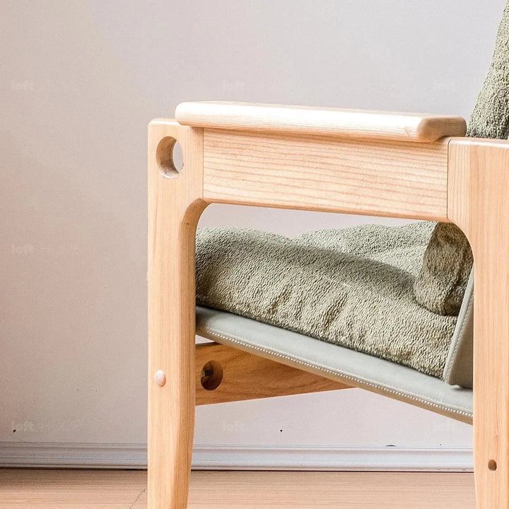 Japandi Boucle Fabric 1 Seater Sofa RENATA