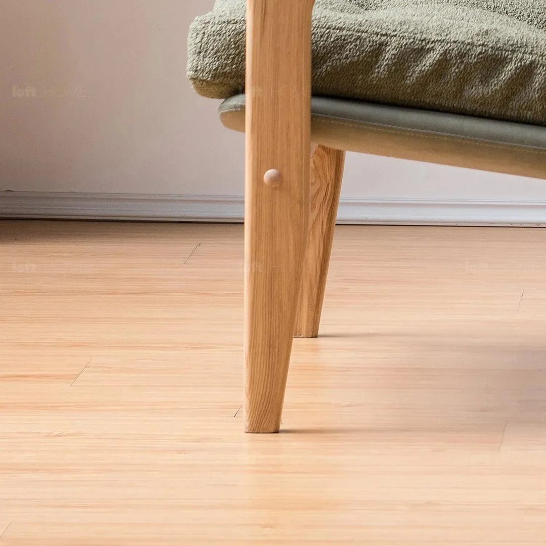 Japandi Boucle Fabric 1 Seater Sofa RENATA