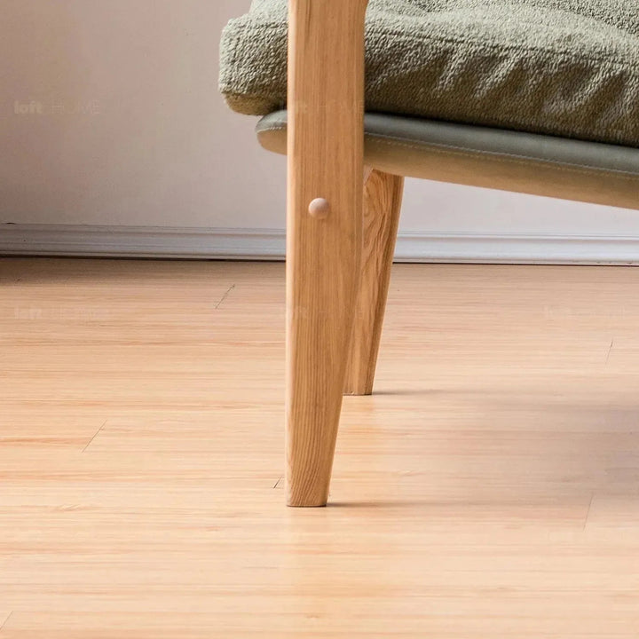 Japandi Boucle Fabric 1 Seater Sofa RENATA