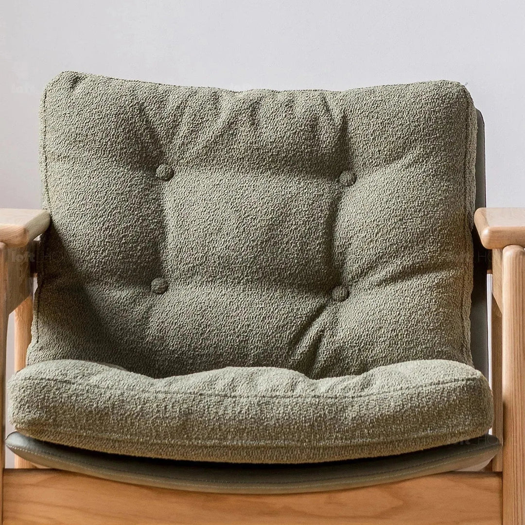 Japandi Boucle Fabric 1 Seater Sofa RENATA