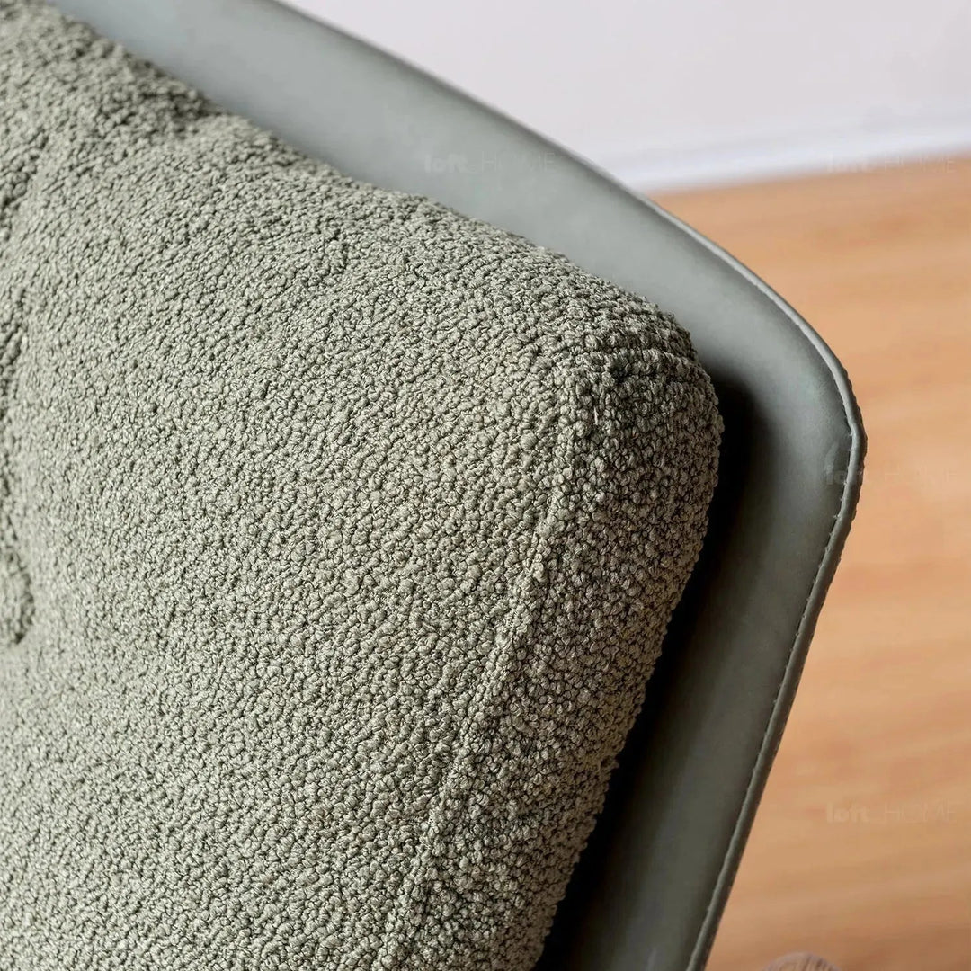 Japandi Boucle Fabric 1 Seater Sofa RENATA