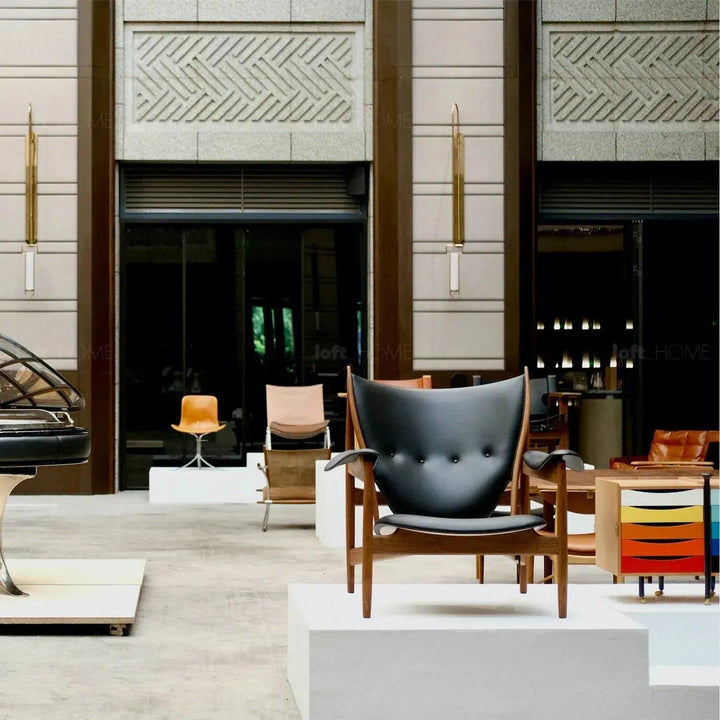 Japandi leather 1 seater sofa chieftain detail 10.