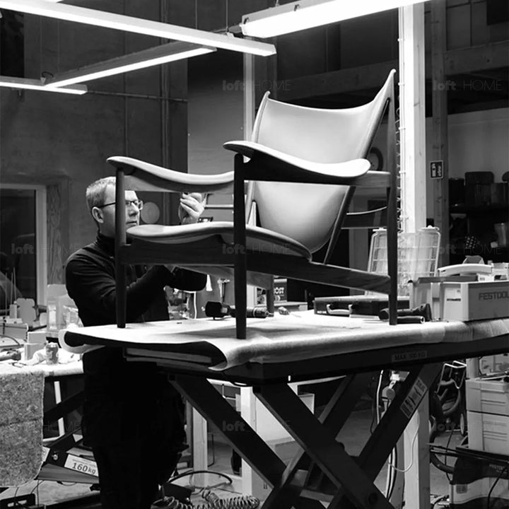 Japandi leather 1 seater sofa chieftain detail 11.