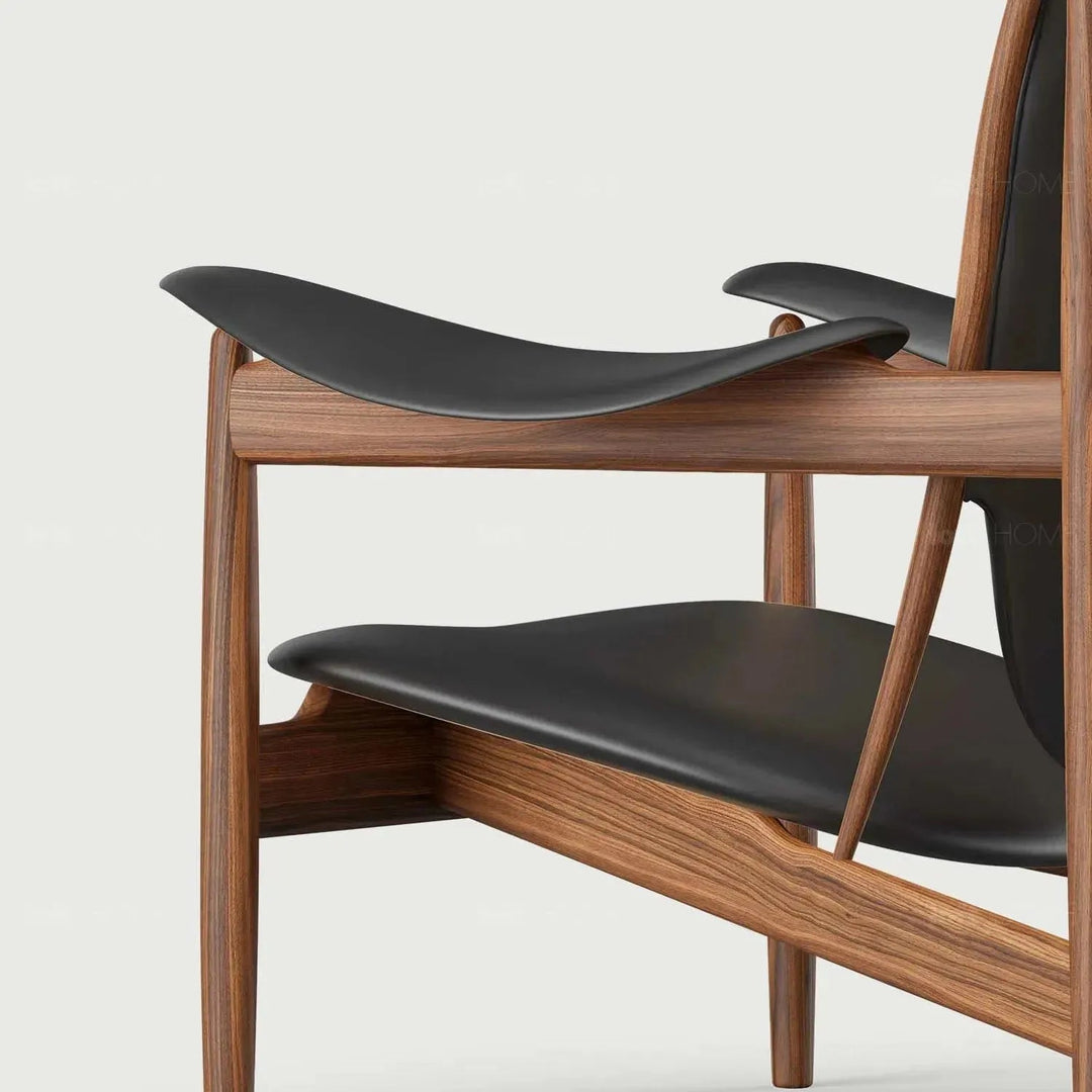 Japandi leather 1 seater sofa chieftain detail 7.