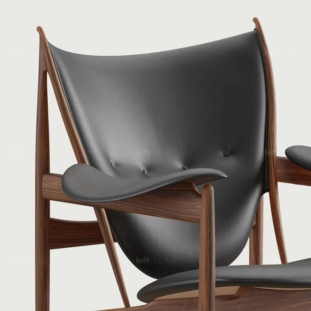 Japandi leather 1 seater sofa chieftain detail 5.