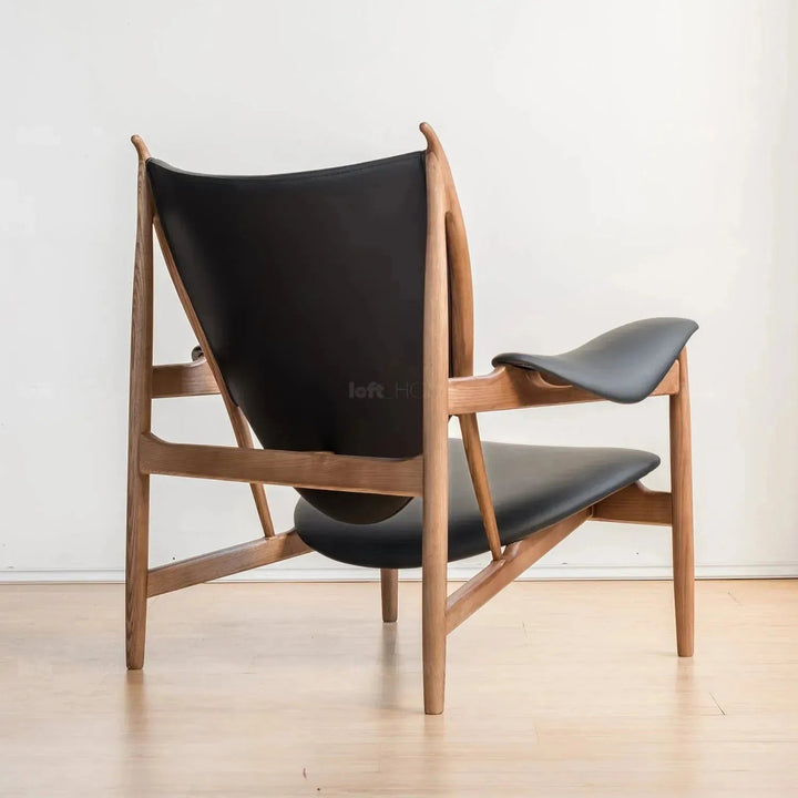 Japandi leather 1 seater sofa chieftain detail 4.