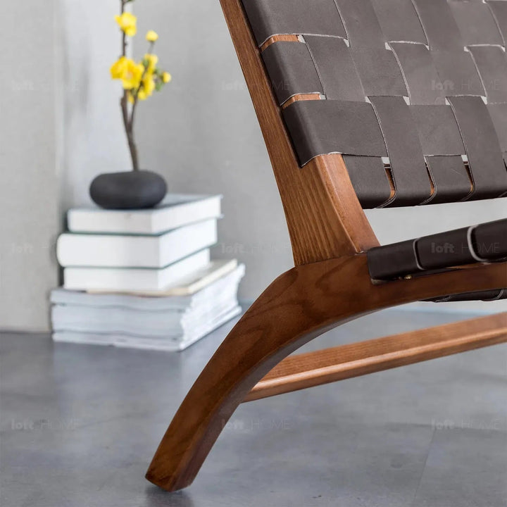 Japandi leather 1 seater sofa tanner situational feels.