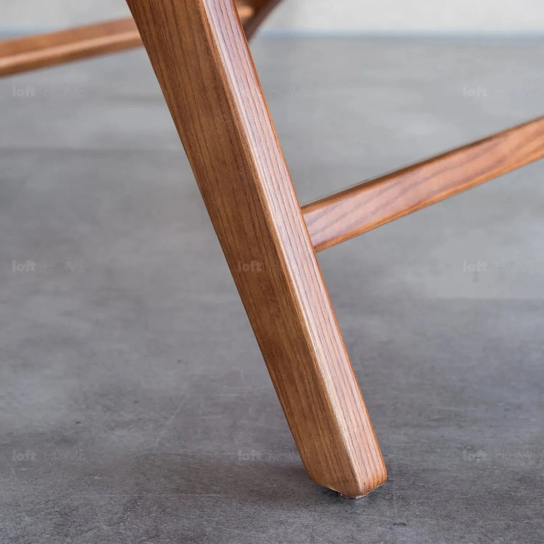 Japandi leather 1 seater sofa tanner detail 7.