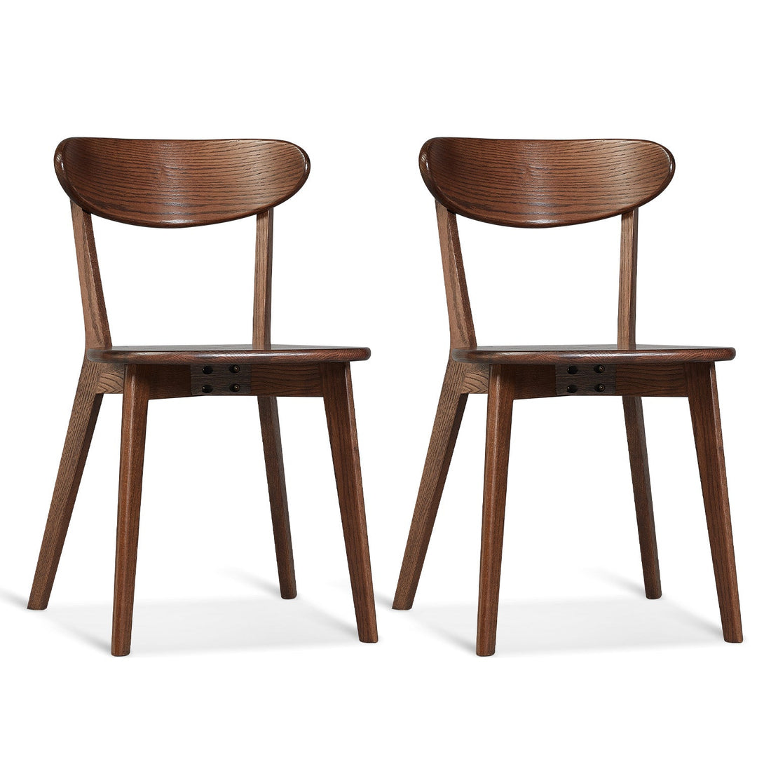 Japandi oak wood dining chair elm walnut environmental situation.