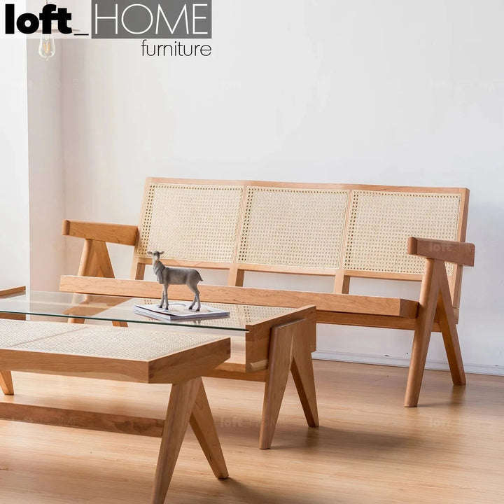 Scandinavian Rattan 3 Seater Sofa CHANDIGARH