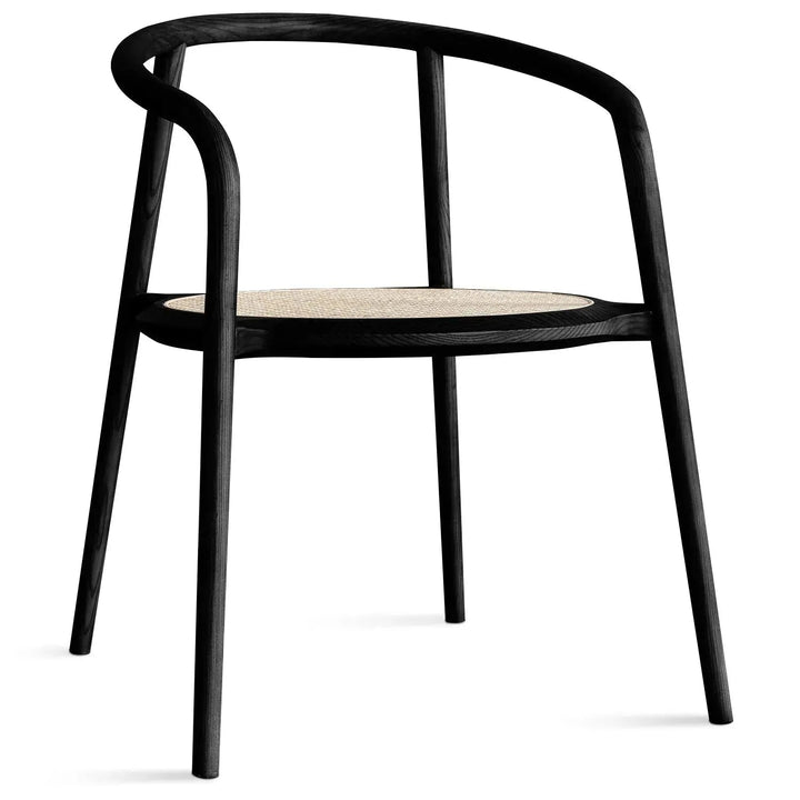 Japandi rattan dining chair circular detail 17.