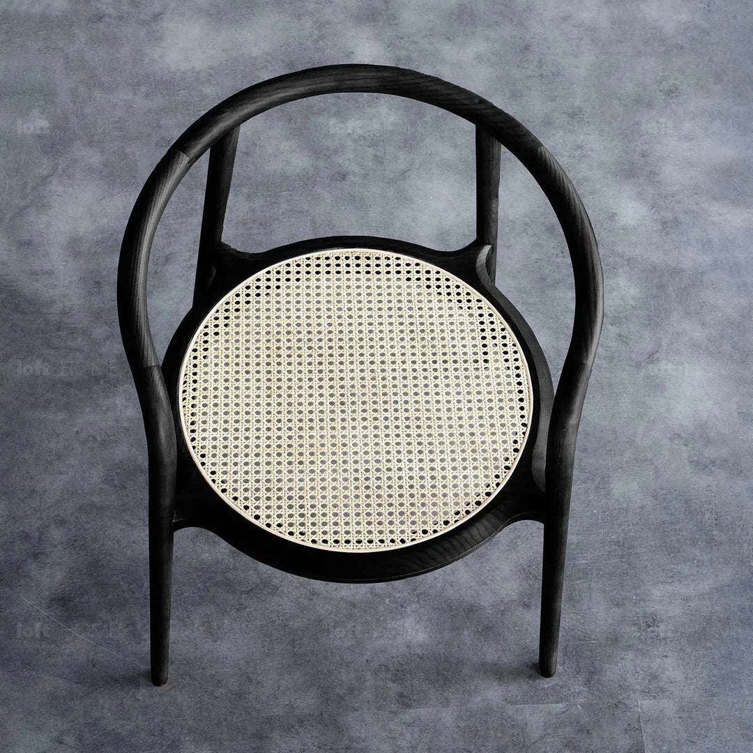 Japandi rattan dining chair circular detail 9.