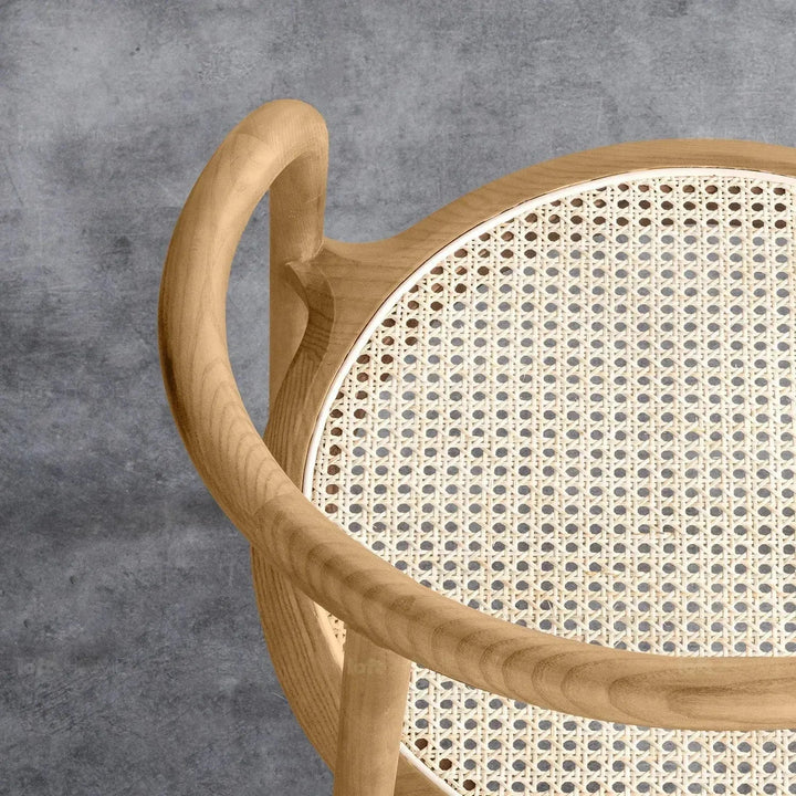 Japandi rattan dining chair circular detail 6.