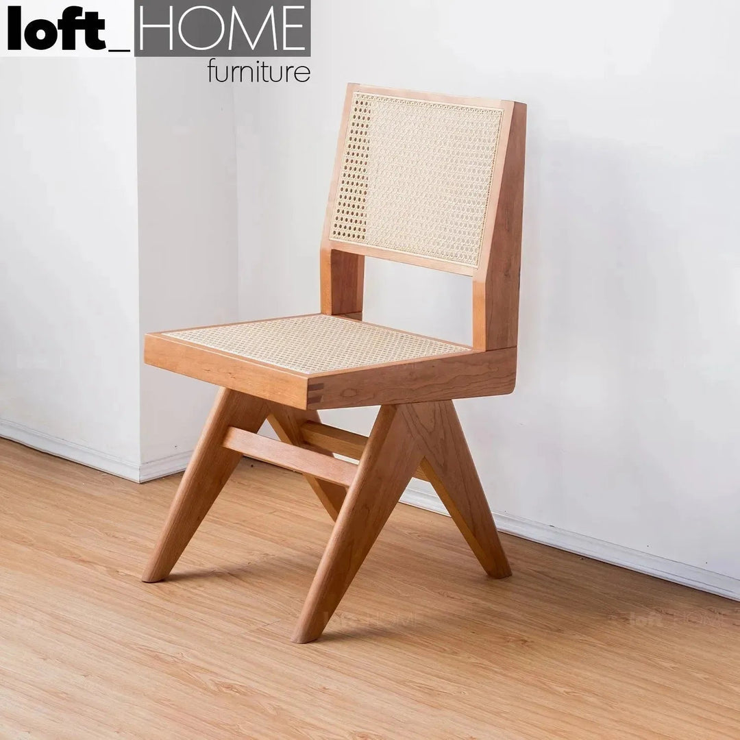 Scandinavian Rattan Dining Chair JEANNERET