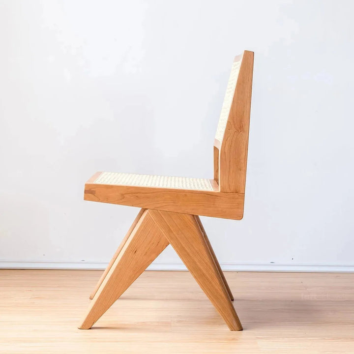 Scandinavian Rattan Dining Chair JEANNERET