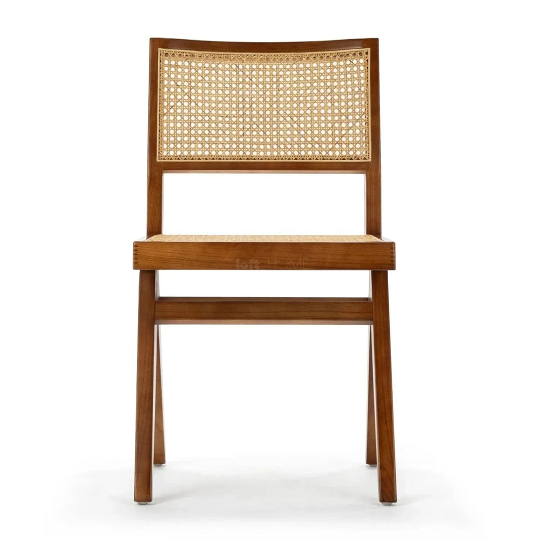 Scandinavian Rattan Dining Chair JEANNERET