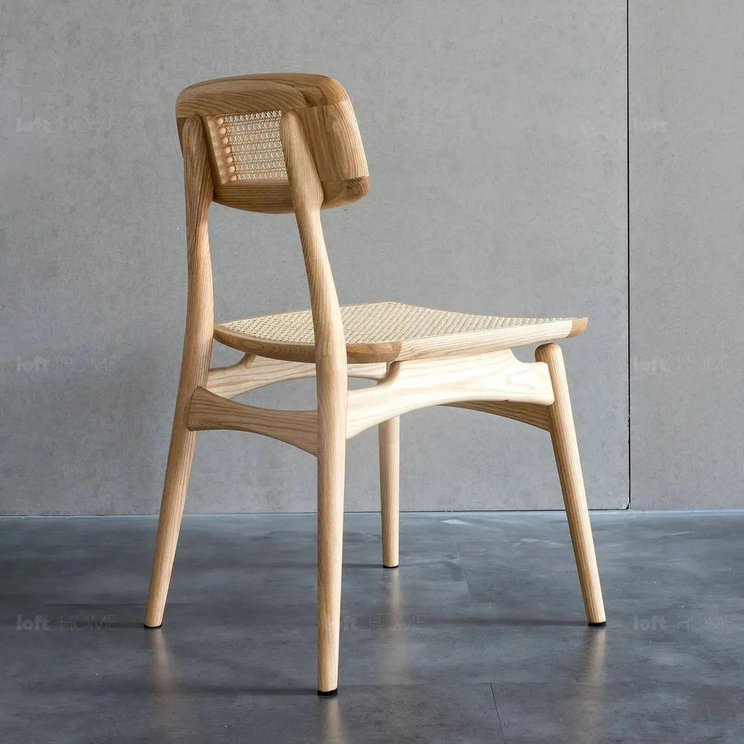 Japandi rattan dining chair serene detail 3.